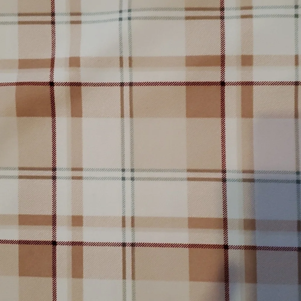 Ann Taylor Factory Blouse Womens Size XL Plaid Top Short Sleeve Cottagecore